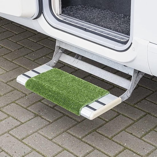 Treden Deurmat - Premium tapijt - Clean Step deurmat voor caravan - Camping treden mat (groen) van T
