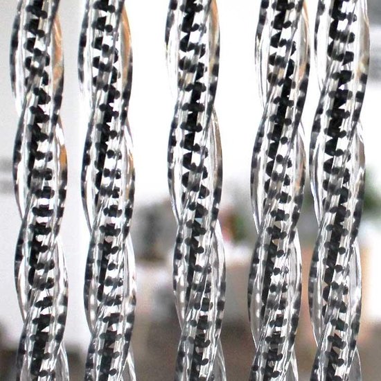 Trente - Vliegengordijn Orchidea - Kunststof - Zwart - 100 x 220 cm van Merkloos