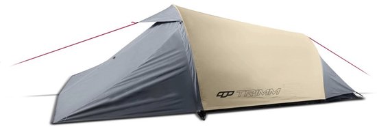 Trimm Spark - Tent - Sand/Creme - Lichtgewicht - 1-2 personen - Ruime Apsis en Waterdicht - Kampeertent