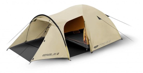 Trimm Trek - Kampeertent - Sand/Creme - 3-4 personen - Ruime Apsis - Waterdicht en Ventilerend van Merkloos