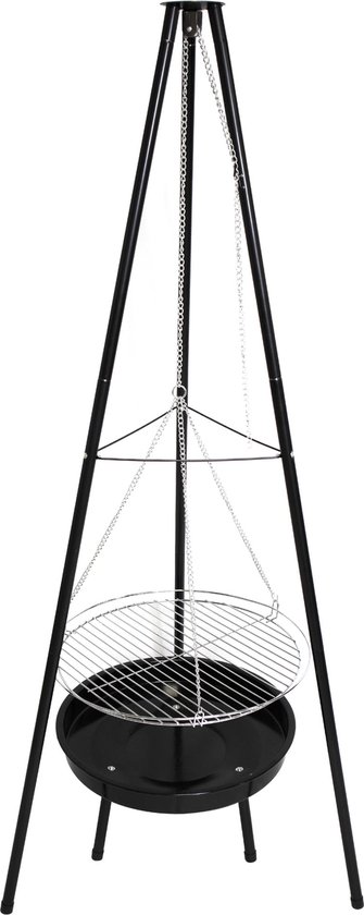 Tripod met vuurschaal en rooster van T