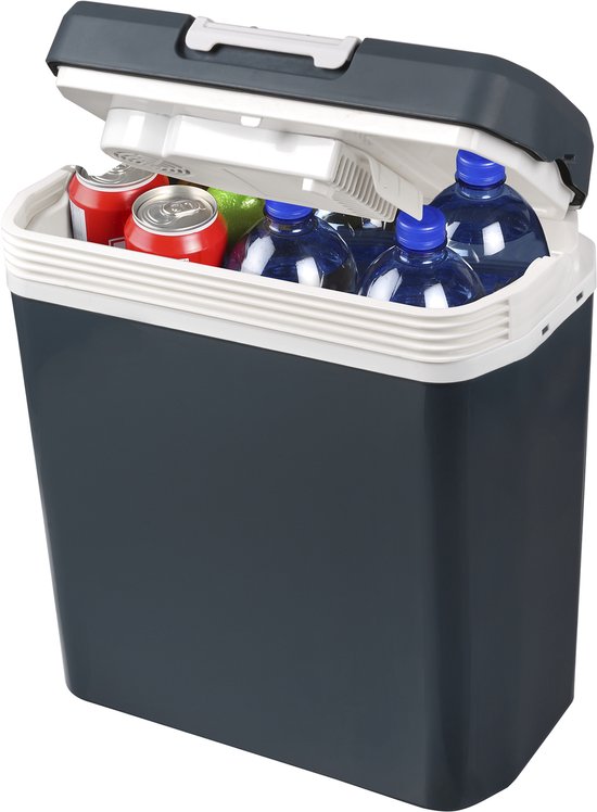 Tristar Koelbox KB-7520 - 20 liter inhoud - Elektrische Frigobox voor thuis en onderweg - Coolblox Thermo-elektrisch - 12V Autolader en 230V Stopcontact - Koelt & Verwarmt - Grijs van Tristar