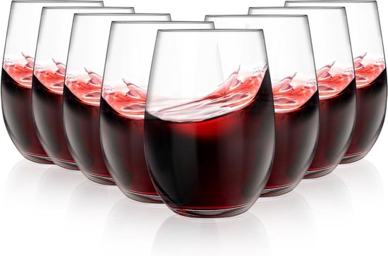 Tritan Plastic Wijn- en Waterglazen Set van 8 - Schokbestendig, Vaatwasserbestendig en BPA-vrij voor Camping en Feesten