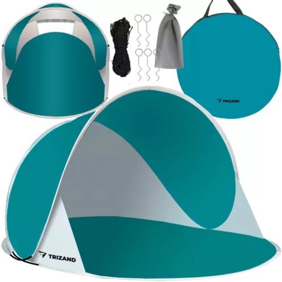 Trizand Pop-Up Strandtent 190x120x86 cm - Lichtgewicht en Ruim van Trizand