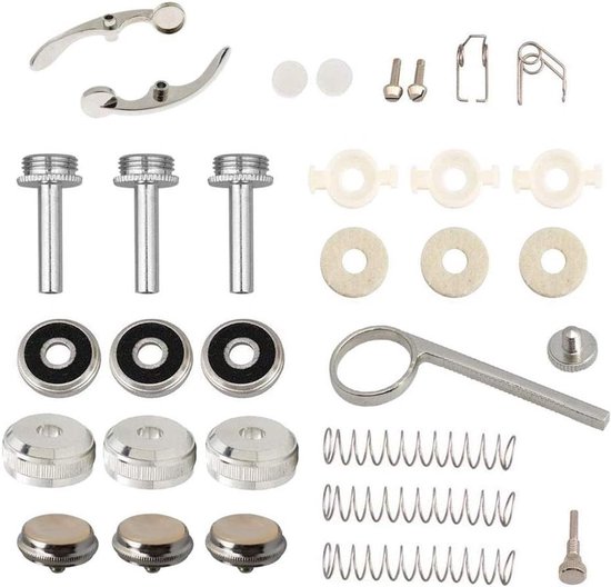 Trompet Reparatie Kit - Onderhoud Accessoires - Muziek Instrument Reparatie - Compleet Assortiment - 13 x 9 x 1.5 cm van Merkloos