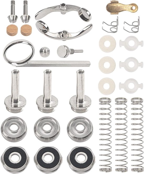 Trompet Reparatie Kit - Ventiel Onderdelen Set - Muziek Instrument Herstel - Compleet Onderdelen Pakket - 100 g - Wit