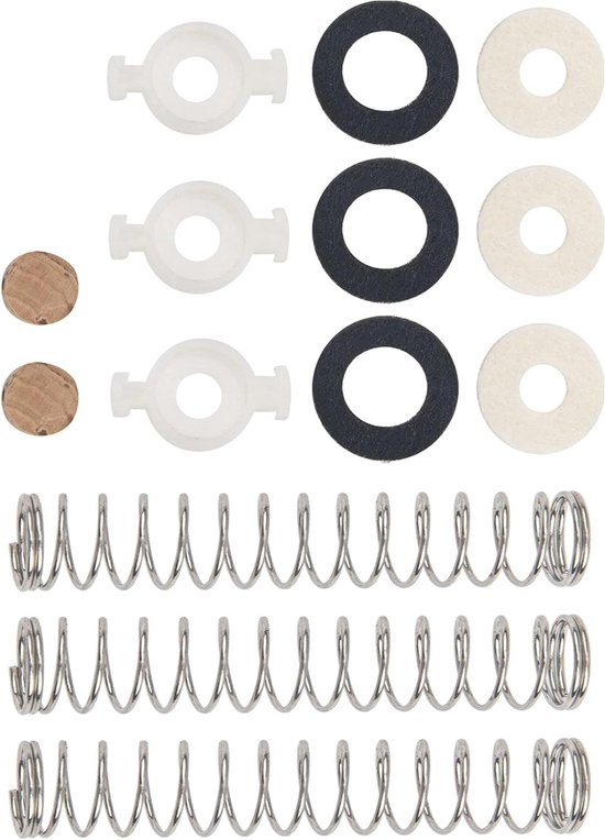 Trompet Ventiel Onderdelen - Klep Reparatie Kit - Muziek Instrument Onderhoud - Compleet Bereik - 14 Stuks - Wit van Merkloos