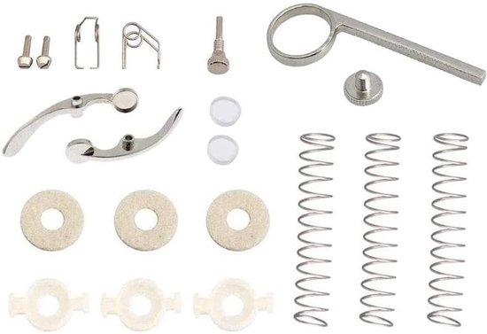 Trompet Ventiel Onderdelen - Reparatieset Blaasinstrument - Onderhoud Muziekinstrument - Compleet Assortiment - 8.89 x 4.9 x 1.3 cm - Wit van Merkloos