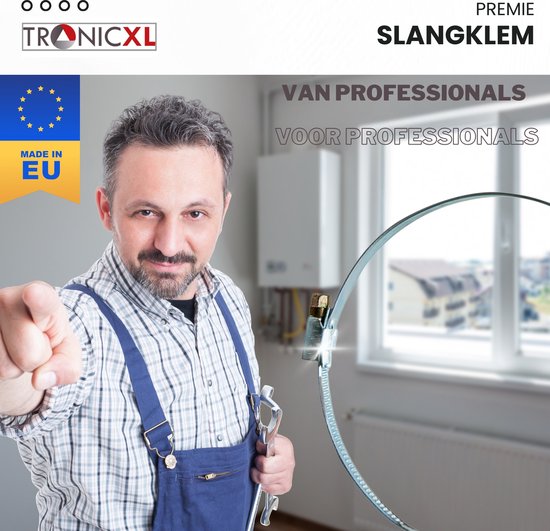 TronicXL 16 Stukken Premium 90-110mm Pijpklem - Slangklem - 90mm - 100mm - 110mm - DN100 DN90 DN110 Slang en Pijp Klem (90-110mm) - buis van TronicXL