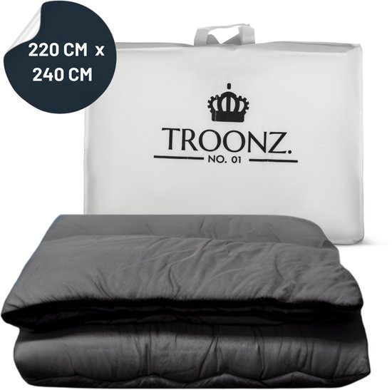 Troonz Dekbed Dreamscape 240 x 220 cm - Tweepersoons Dekbed Zonder Overtrek - Antractiet - Zomerdekbed & Winterdekbed van Troonz