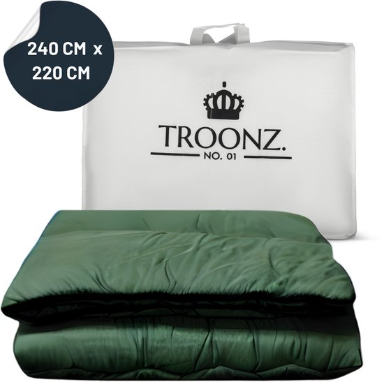 Troonz Dekbed Dreamscape 240 x 220 cm - Tweepersoons Dekbed Zonder Overtrek - Groen - Zomerdekbed & Winterdekbed van Troonz