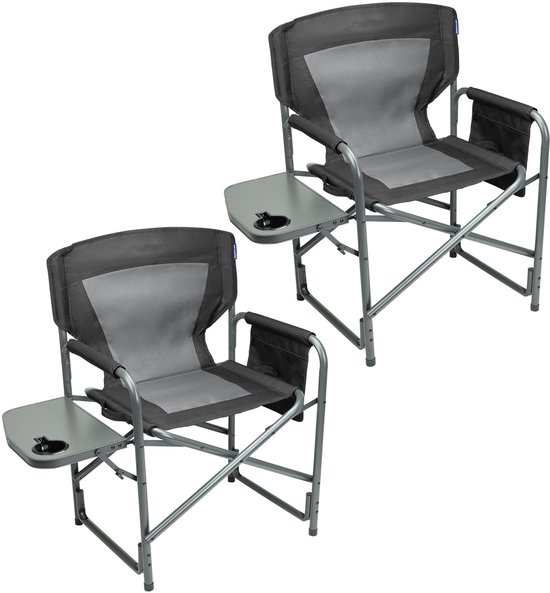 TRVLMORE Campingstoelen - Opvouwbaar - 2-Pack - 120KG Draagvermogen - Lichtgewicht - Klapstoel - Visstoel - Kampeerstoel - Vouwstoel - Zwart
