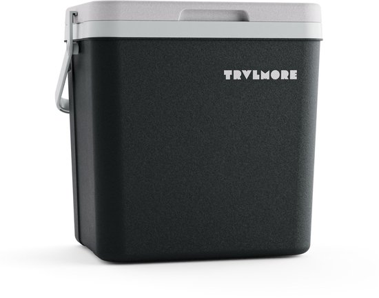 TRVLMORE Koelbox 26L - 65 Uur Koeling - Frigobox - Inclusief 2 Koelelementen - Antraciet van Merkloos