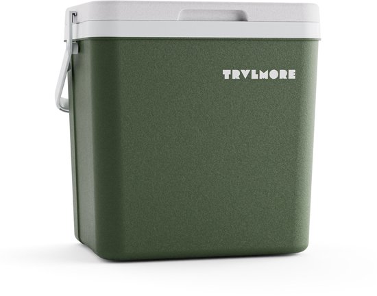 TRVLMORE Koelbox 26L - 65 Uur Koeling - Frigobox - Inclusief 2 Koelelementen - Groen van Merkloos
