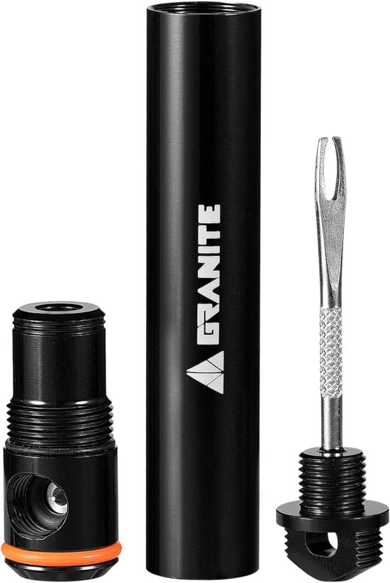 Tubeless Banden Reparatie Set met Geïntegreerde CO2 Flesje Pomp - Inclusief 2 Maten Pluggen van Merkloos