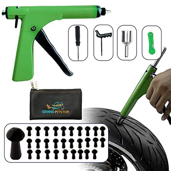 Tubeless Bandenlek Reparatieset met Paddestoelpluggen voor Motorfietsen en Auto's