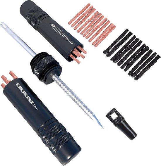 Tubeless Bandenreparatie - Fietsreparatieset Lekke Band - Tubeless Banden Herstellen - Snel Gat Dichten - 30 Strips - Zwart