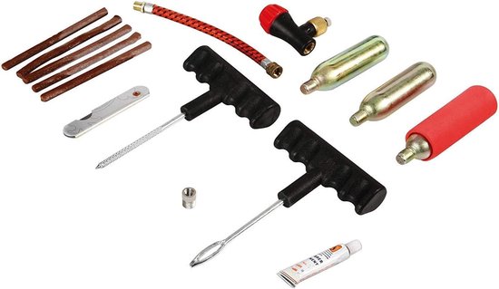 Tubeless Bandenreparatie - Gereedschap Set - Snelle Banden Reparatie - Universele Toepassing - Compact Formaat van Merkloos