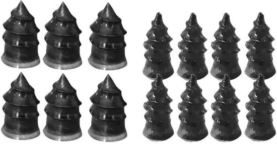 Tubeless Bandenreparatie Nagels - Band Punctie Schroeven - Noodreparatie Onderweg - Rubber-metaal Hybride Constructie - 10-15 stuks - Zwart