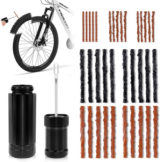 Tubeless Bandenreparatieset voor Fietsen: Inclusief Plakstrips voor MTB, Gravel en Racefiets van Merkloos