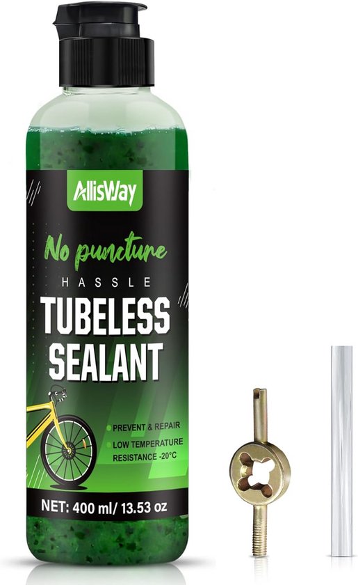 Tubeless Fietsshop: Sealant voor Mountainbike & Racefiets - Lekke Band Reparatie & Preventie tot -20°C (400 ml) van Merkloos