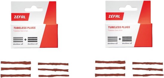 Tubeless Plugs Reparatiebits – Set van 2 Dozen voor Tubeless Banden – Inclusief 3 x Ø 2 mm + 3 x Ø 4 mm van Merkloos