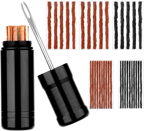 Tubeless Reparatieset - Fietsbanden Reparatie - Snel Banden Plakken - Inclusief Vorkboor - 17 cm Pakket