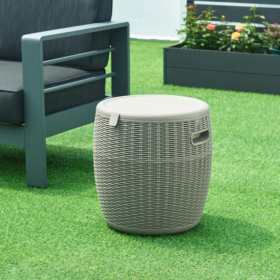 Tuinbox Avetrana koelbox rond 44xØ40 cm lichtbruin casa.pro van T