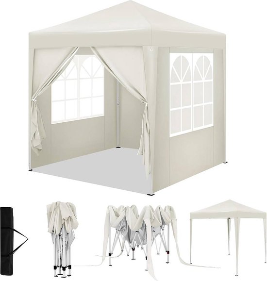 Tuinpaviljoen - Tuinluifel - Zonnescherm - Roestbestendig - UV-bescherming - 2m x 2m x 2,4m van Merkloos