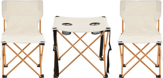 Tuinset Banzi 3-delig campingset opvouwbaar beige casa.pro van T