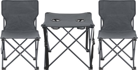 Tuinset Banzi 3-delig campingset opvouwbaar grijs casa.pro van T