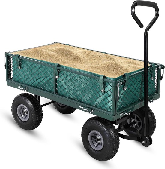 Tuinwagen - opvouwbaar - 150 kg - Oxford - Tuinkar - Bolderwagen - Bolderkar Opvouwbaar van Merkloos