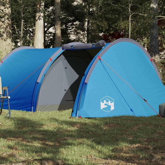 Tunneltent 4-persoons waterdicht blauw van Merkloos