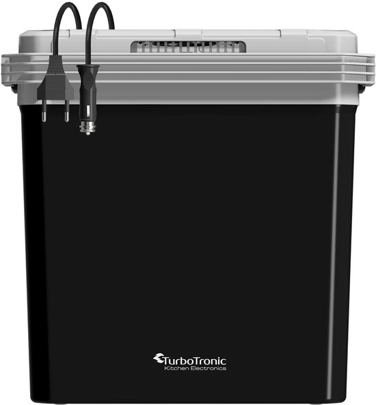 TurboTronic EC24 Elektrische Koelbox voor Auto en Camping - Koelbox Elektrisch met Verwarmingsfunctie - 12v 230 Volt - 24L - Zwart van TurboTronic