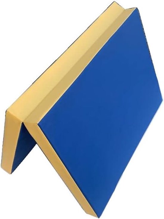 Turnmat Oefenmat - Gymnastiek Fitness - Veilige Valbescherming - Inklapbaar Ontwerp - 140 x 100 cm - Blauw
