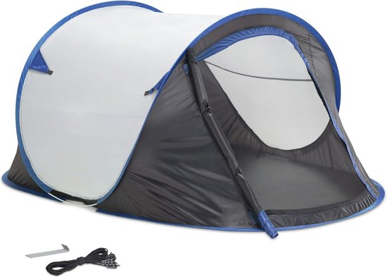 Tweepersoons Pop-up Tent - Ideaal als Festival- en Kampeertent - Lichtgewicht en Snel Op te Zetten in Verschillende Kleuren van Tweepersoons.