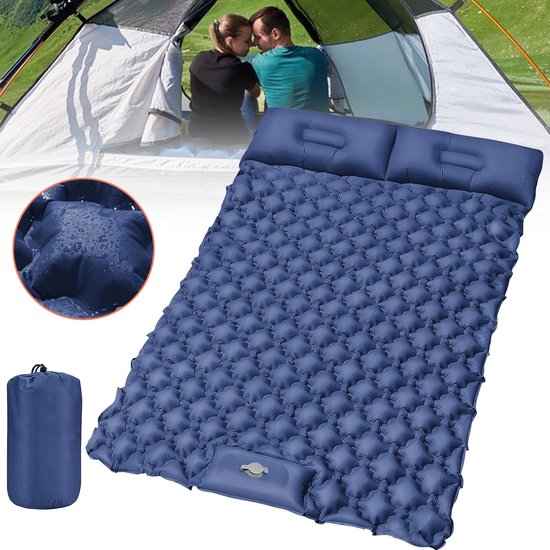 Tweepersoons Slaapmat - Opblaasbare Slaapmat - Draagbare Campingmat - Camping Luchtmatras Voor Kamperen Backpacken En Wandelen