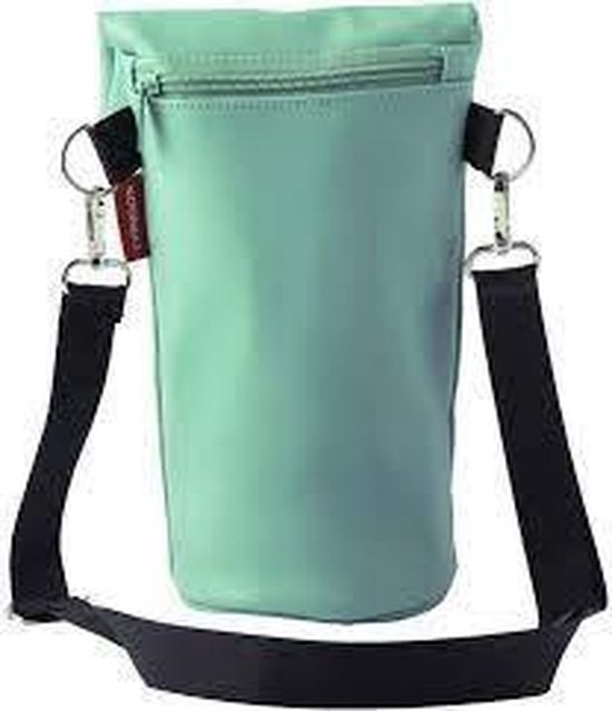 Typhoon pure koeltas voor fles uit vegan leer blauw van T