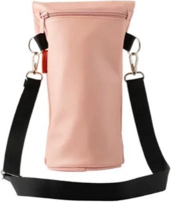 Typhoon pure koeltas voor fles uit vegan leer roze van T