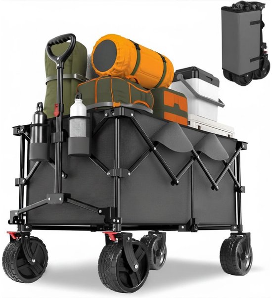 TYR® Bolderkar - Opvouwbare Handkar - Multifunctionele Kar - Grijs - 92cm x 97cm x 57cm