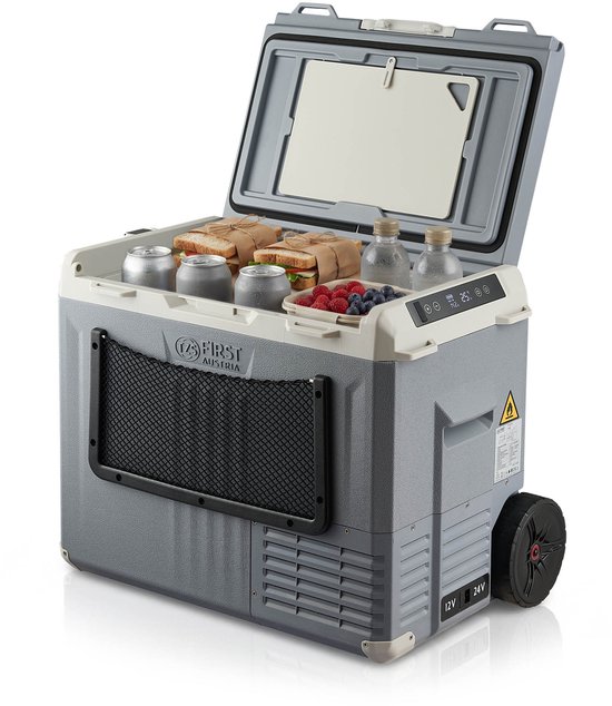 TZS First Austria 40L Elektrische Compressorkoelbox - Klasse B - Tot -20°C - Bluetooth App - 12V/24V/230V - Ideaal voor Camping en Auto van TZS First Austria