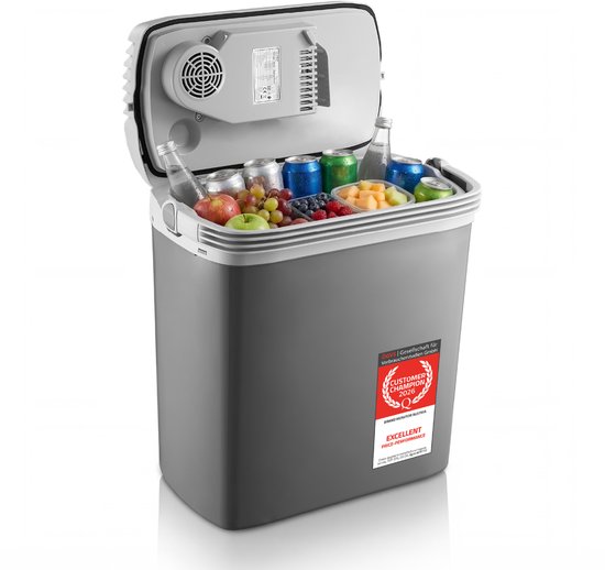 TZS First Austria Elektrische Koelbox - 19L - 12V en 230 volt - Frigobox - Koelen en Verwarmen - Zwart van Merkloos
