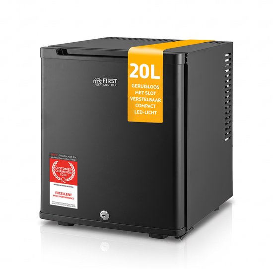 TZS First Austria Mini-koelkast 20L, Stil 22dB(A), met Afsluitbare Deur