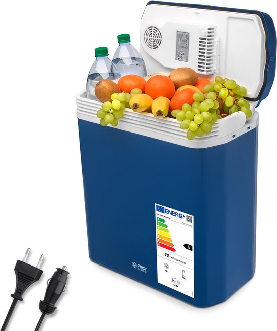 TZS First Austria Thermo-Elektrische Koelbox 12V en 230 volt - 24L - Frigobox - Blauw van T
