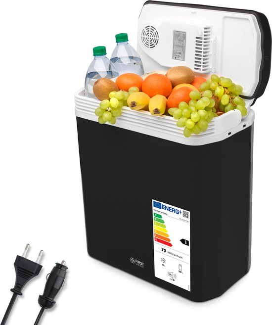 TZS First Austria Thermo-Elektrische Koelbox 12V en 230 volt - 24L - Frigobox - Zwart van TZS First Austria