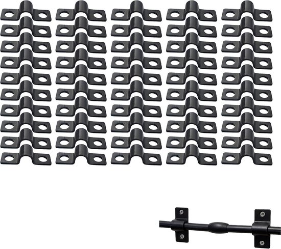 U-buisklemmen 6mm - Set van 50 stuks - Zwarte klemmen voor elektrische leiding - Duurzaam en corrosiebestendig - Eenvoudige installatie.