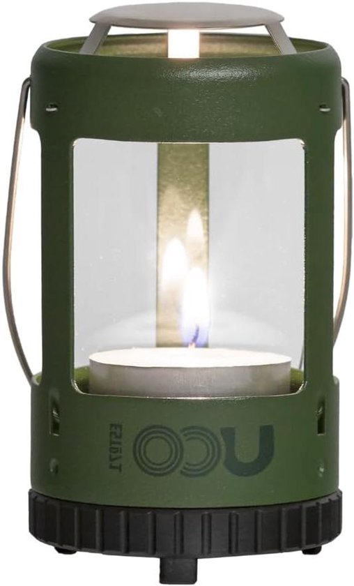 Uco 24359 Outdoor Camping Lantaarn, Mini Kaars Lantaarn Kit, Bos Groen