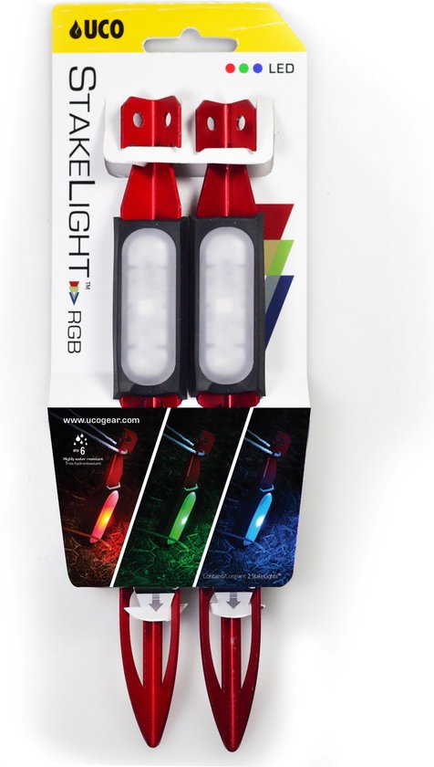 UCO stakelight - tentharing met LED RGB - rood van UCO