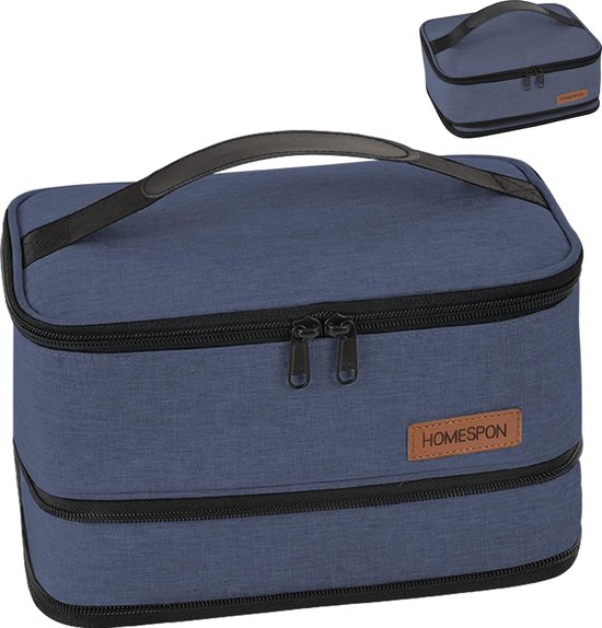 Uitbreidbare koeltas, opvouwbare lunchtas voor mannen, vrouwen en kinderen, geïsoleerde koelbox voor onderweg, picknicks, werk, school (blauw) van "Scorlia"