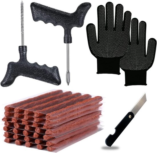 Uitgebreide 39-delige Tubeless Bandenreparatieset voor Auto's